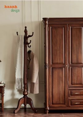 Nổi bật phong cách tủ quần áo tân cổ điển gỗ tự nhiên-TAT 005