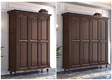 Tủ Quần Áo Gỗ Tân Cổ Điển – Tô Điểm Không Gian Sống Quý Phái-TAT 006