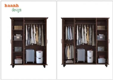 Tủ Quần Áo Gỗ Tân Cổ Điển – Tô Điểm Không Gian Sống Quý Phái-TAT 006