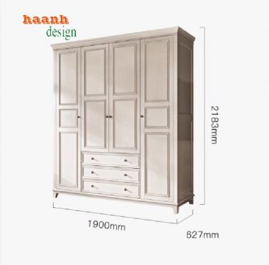 Khám phá tủ quần áo tân cổ điển tuyệt đẹp-TAT 004
