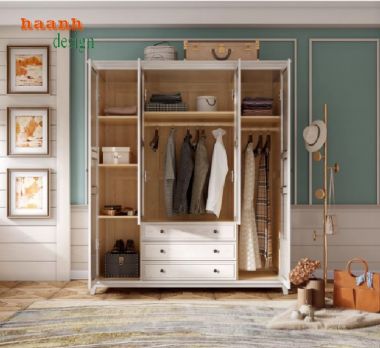 Khám phá tủ quần áo tân cổ điển tuyệt đẹp-TAT 004