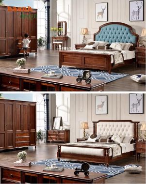 Tủ Áo Tân Cổ Điển Gỗ Tự Nhiên – Vẻ Đẹp Vượt Thời Gian-TAT 007