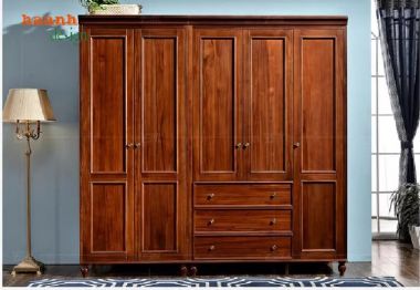 Tủ Áo Tân Cổ Điển Gỗ Tự Nhiên – Vẻ Đẹp Vượt Thời Gian-TAT 007