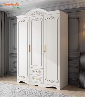 Tủ quần áo tân cổ điển gỗ tự nhiên cao cấp cho phòng ngủ-TAT 009