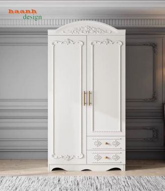 Tủ quần áo tân cổ điển gỗ tự nhiên cao cấp cho phòng ngủ-TAT 009