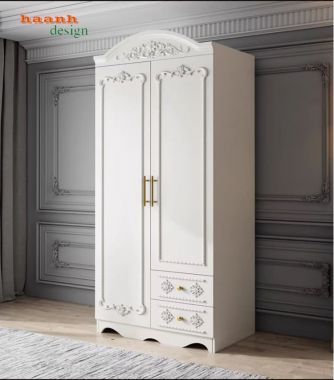 Tủ quần áo tân cổ điển gỗ tự nhiên cao cấp cho phòng ngủ-TAT 009