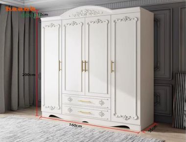 Tủ quần áo tân cổ điển gỗ tự nhiên cao cấp cho phòng ngủ-TAT 009