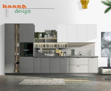 Tủ bếp gỗ công nghiệp hiện đại cho gia đình TBC 001
