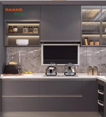 Bếp gỗ công nghiệp theo yêu cầu – Thi công chuẩn xưởng-TBC 004