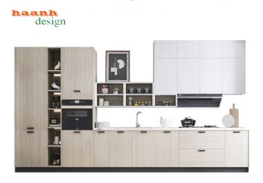 Tủ bếp gỗ công nghiệp hiện đại cho gia đình TBC 001