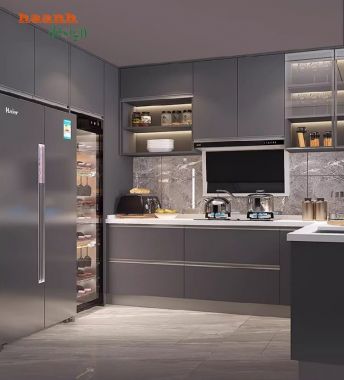 Bếp gỗ công nghiệp theo yêu cầu – Thi công chuẩn xưởng-TBC 004
