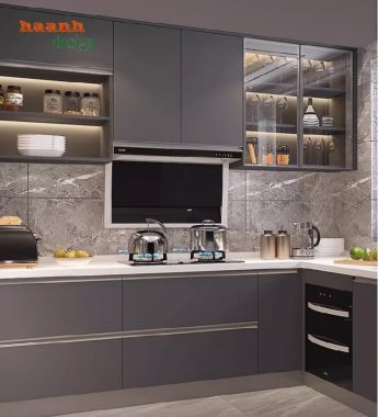 Bếp gỗ công nghiệp theo yêu cầu – Thi công chuẩn xưởng-TBC 004
