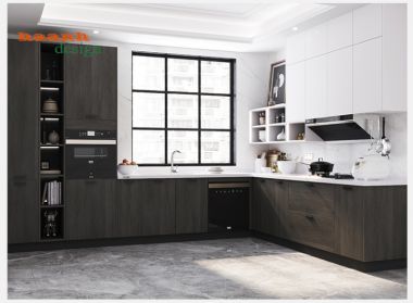 Tủ bếp gỗ công nghiệp hiện đại cho gia đình TBC 001