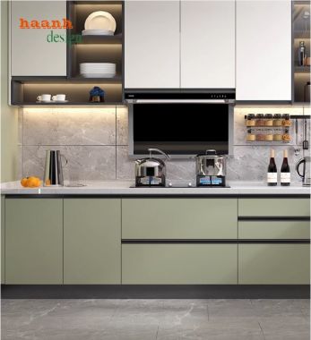 Bếp gỗ công nghiệp theo yêu cầu – Thi công chuẩn xưởng-TBC 004