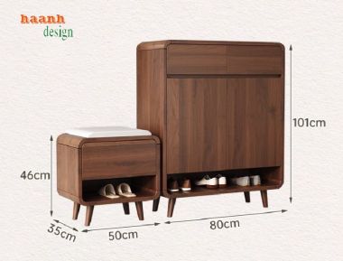 Tủ giày gỗ công nghiệp – Giải pháp lưu trữ cho gia đình-TDC 006
