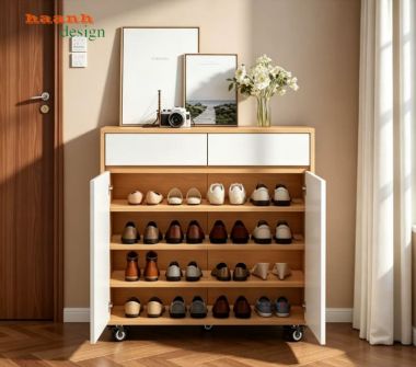 Tủ giày gỗ công nghiệp tiện dụng cho gia đình TDC001