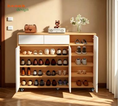 Tủ giày gỗ công nghiệp tiện dụng cho gia đình TDC001