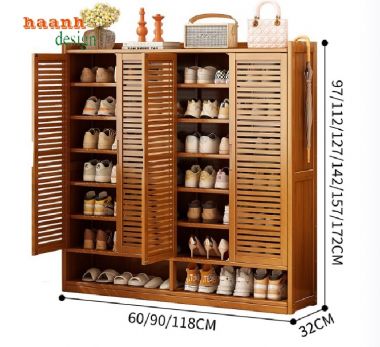 Tủ giày gỗ tự nhiên hiện đại, bền đẹp cho mọi không gian-TGH 008