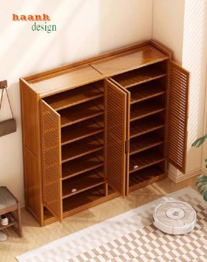 Tủ giày gỗ tự nhiên hiện đại, bền đẹp cho mọi không gian-TGH 008