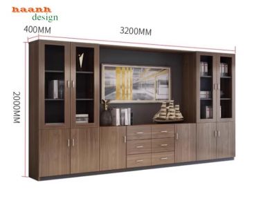 Tủ đựng hồ sơ thiết kế hiện đại cho phòng lãnh đạo-THS 004