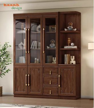 Mẫu tủ đựng tài liệu gỗ đẹp cho phòng lãnh đạo-THT 004