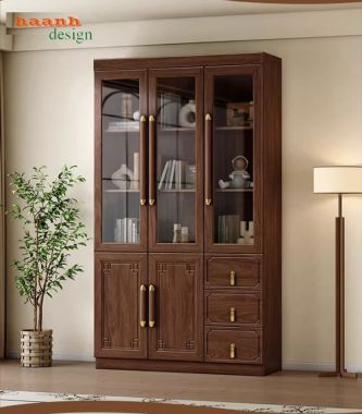 Mẫu tủ đựng tài liệu gỗ đẹp cho phòng lãnh đạo-THT 004