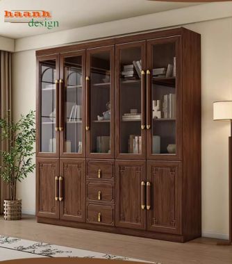 Mẫu tủ đựng tài liệu gỗ đẹp cho phòng lãnh đạo-THT 004