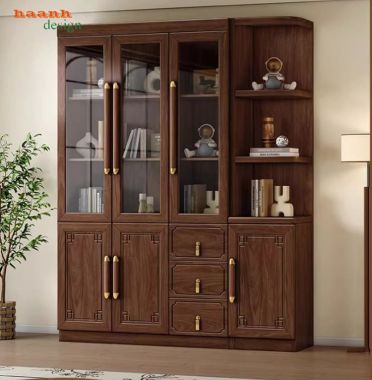 Mẫu tủ đựng tài liệu gỗ đẹp cho phòng lãnh đạo-THT 004