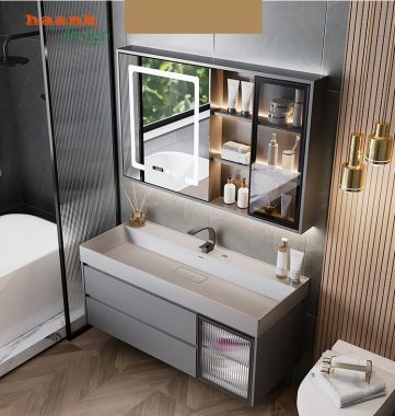 Tủ lavabo gỗ công nghiệp hiện đại TLV 001
