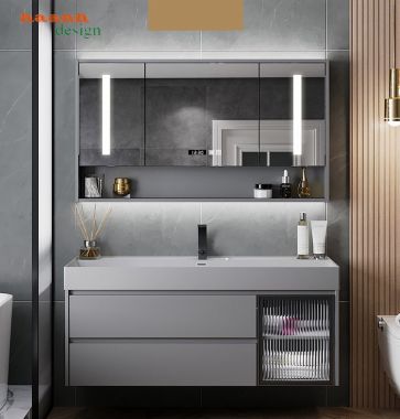 Tủ lavabo gỗ công nghiệp hiện đại TLV 001