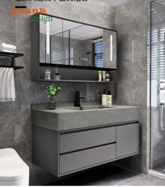 Tủ phòng tắm gỗ công nghiệp hiện đại TLV 002