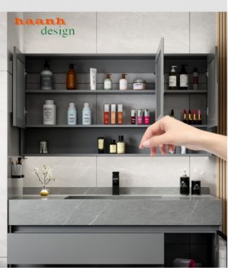 Tủ phòng tắm gỗ công nghiệp hiện đại TLV 002