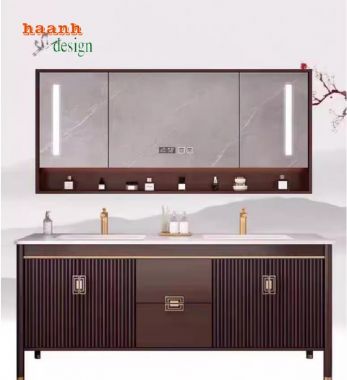 Tủ gỗ phòng tắm thiết kế theo yêu cầu, chuẩn thẩm mỹ-TLC 004