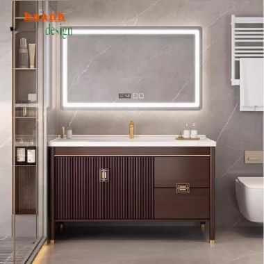 Tủ gỗ phòng tắm thiết kế theo yêu cầu, chuẩn thẩm mỹ-TLC 004