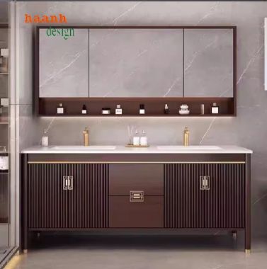 Tủ gỗ phòng tắm thiết kế theo yêu cầu, chuẩn thẩm mỹ-TLC 004