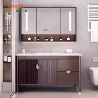 Tủ gỗ phòng tắm thiết kế theo yêu cầu, chuẩn thẩm mỹ-TLC 004