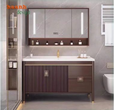 Tủ gỗ phòng tắm thiết kế theo yêu cầu, chuẩn thẩm mỹ-TLC 004