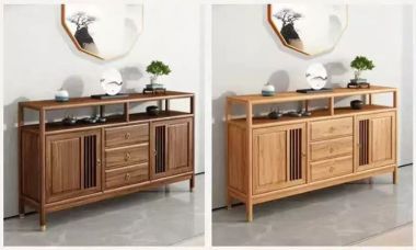 Kệ tủ để đồ gỗ sồi cao cấp cho phòng bếp hiện đại-TCD 006