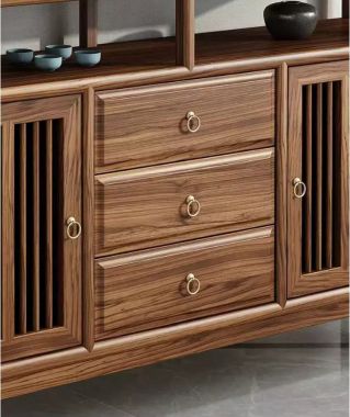 Kệ tủ để đồ gỗ sồi cao cấp cho phòng bếp hiện đại-TCD 006