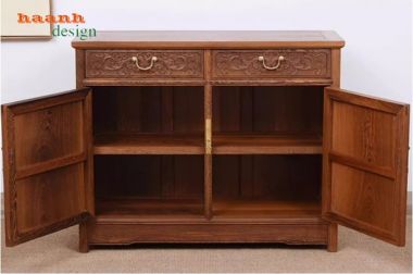 Tủ lưu trữ gỗ giả cổ bền đẹp – giải pháp tối ưu phòng bếp-TCD 002