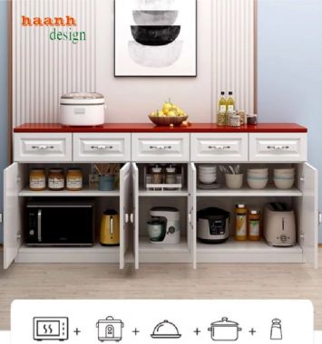 Tủ lưu trữ đồ phòng bếp – Bền đẹp với gỗ công nghiệp Thái Lan-TDN 001