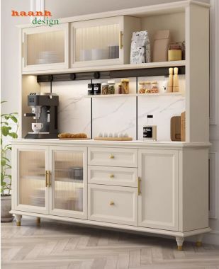 Kệ gỗ lưu trữ phòng bếp hiện đại, gọn gàng cho mọi không gian-TLT 009