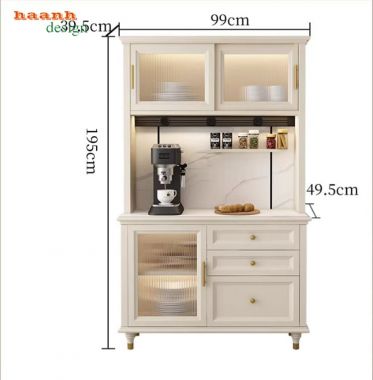 Kệ gỗ lưu trữ phòng bếp hiện đại, gọn gàng cho mọi không gian-TLT 009