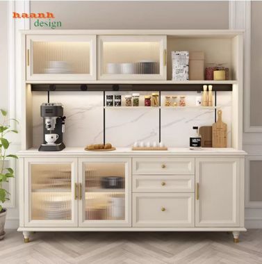 Kệ gỗ lưu trữ phòng bếp hiện đại, gọn gàng cho mọi không gian-TLT 009