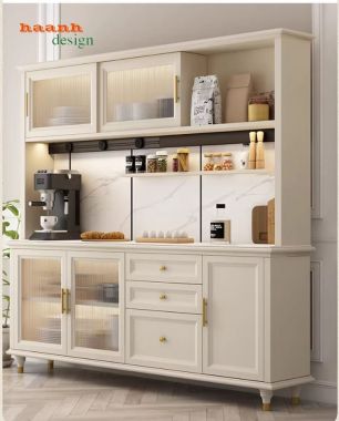 Kệ gỗ lưu trữ phòng bếp hiện đại, gọn gàng cho mọi không gian-TLT 009