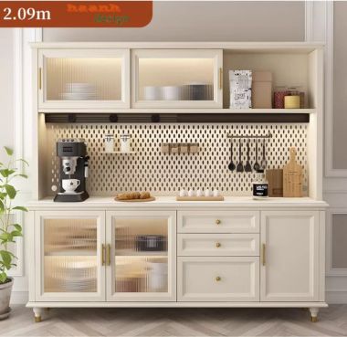 Kệ gỗ lưu trữ phòng bếp hiện đại, gọn gàng cho mọi không gian-TLT 009