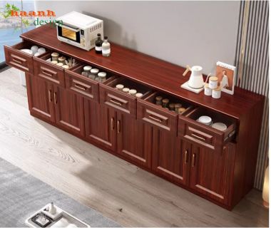 Top mẫu tủ gỗ đựng đồ nhà bếp đẹp sang trọng hiện nay-TLT 011