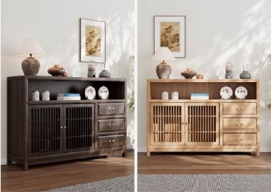 Tủ gỗ phòng bếp hiện đại bằng gỗ sồi tự nhiên cao cấp-TLT 008