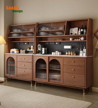 Tủ Lưu Trữ Phòng Bếp Gỗ Tự Nhiên Nâng Tầm Không Gian Bếp-TLT 002