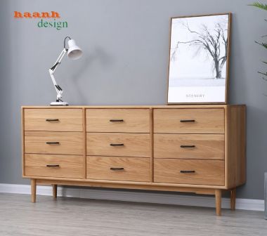  Tủ ngăn kéo gỗ sồi tự nhiên sản phẩm cho phòng ngủ hiện đại TNG 003